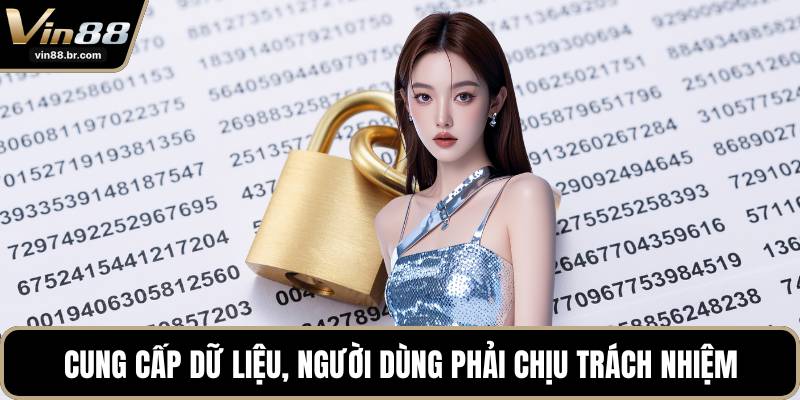 Cung cấp dữ liệu, người dùng phải chịu trách nhiệm